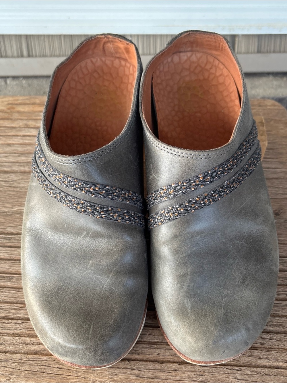 Chaco Women's Slip-On Flats in Greenish Gray with Braided Accent Sz 7